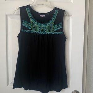 Westport tank top with teal stitching size large